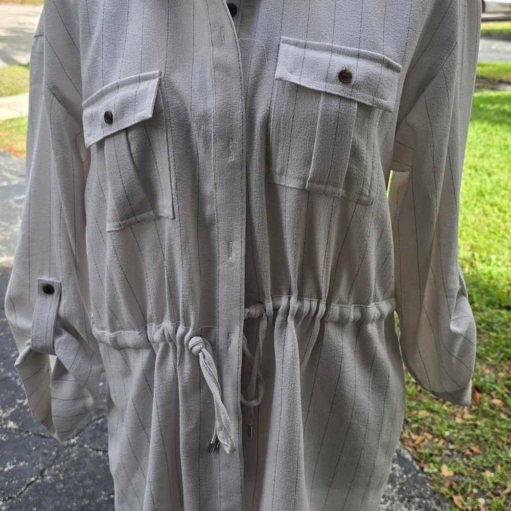 Calvin Klein blouse with buttons and drawstring woman Large
